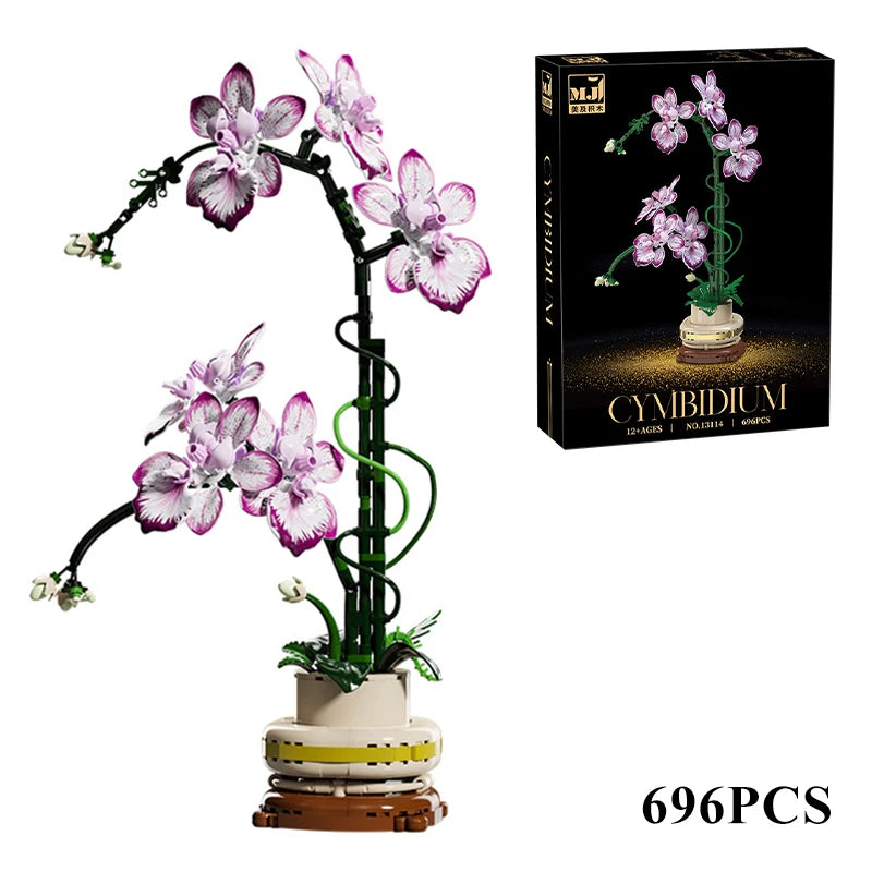 Orchid Building Blocks Flower Set