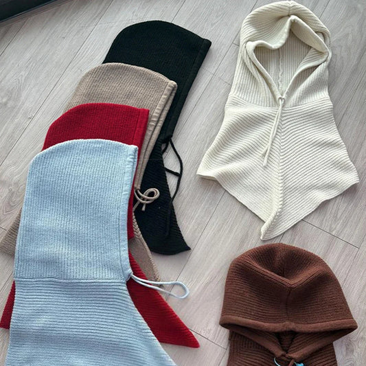 Women's Winter Knitted Balaclava Hat Scarf