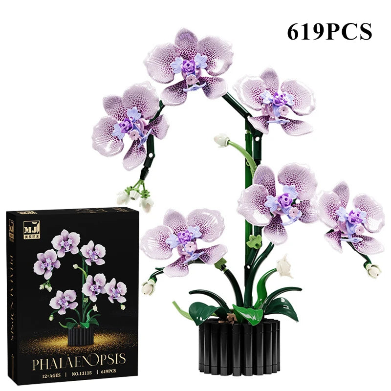 Orchid Building Blocks Flower Set
