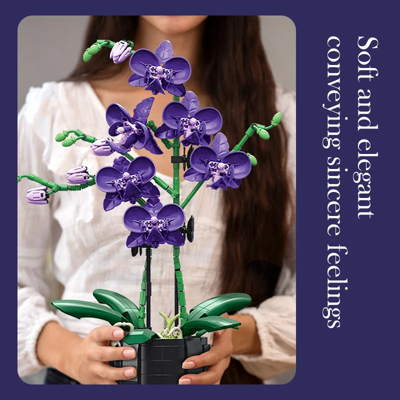 Orchid Building Blocks Flower Set