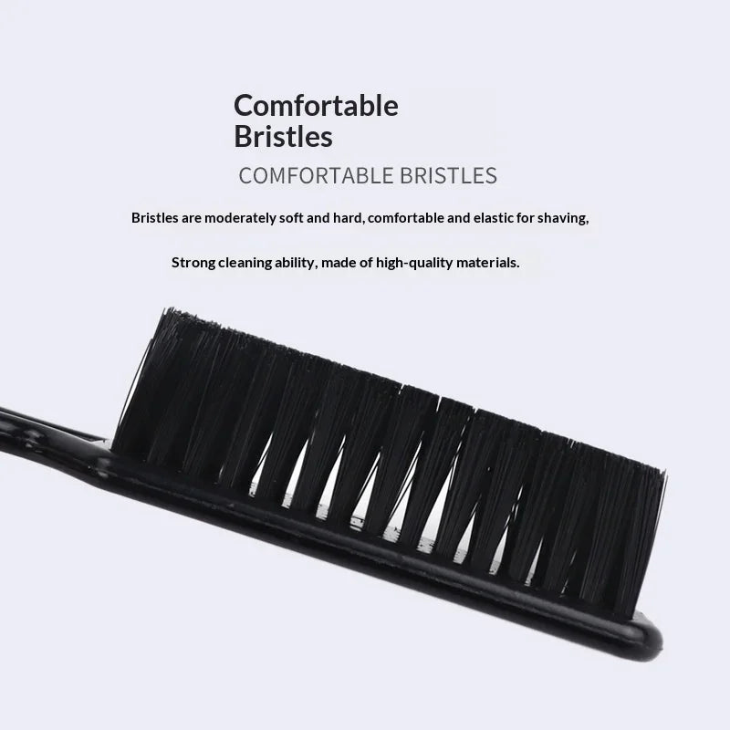 Professional Soft Hair Cleaning Brush Electroplating Barber Handle Retro Neck Duster for Salon Hairdressing Styling Accessories