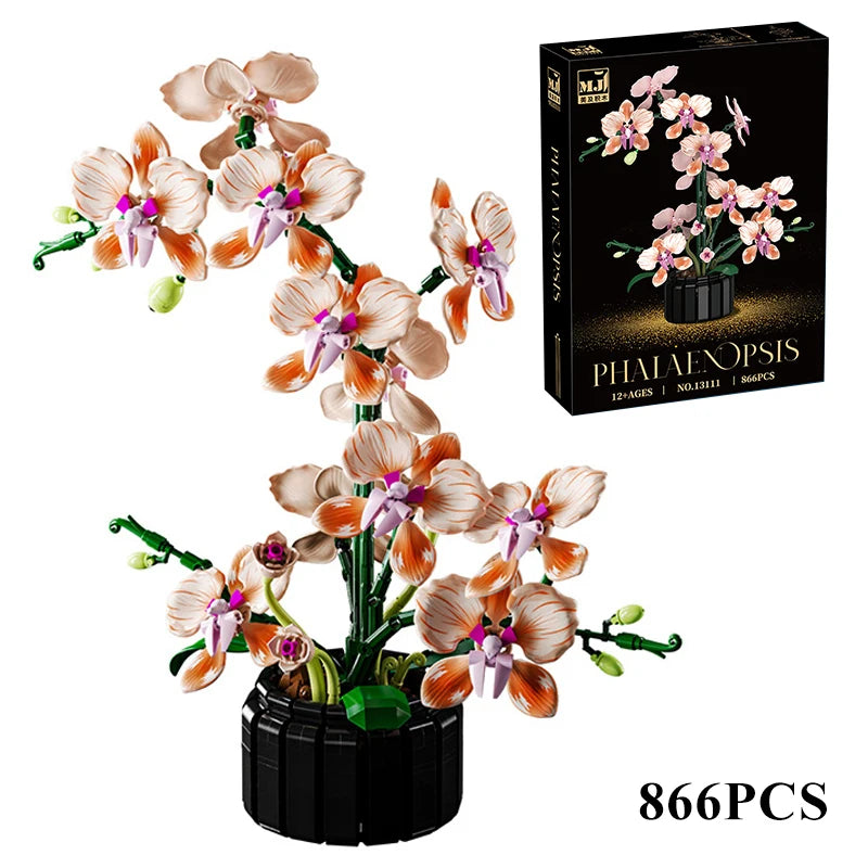 Orchid Building Blocks Flower Set