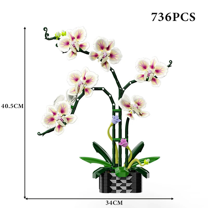 Orchid Building Blocks Flower Set
