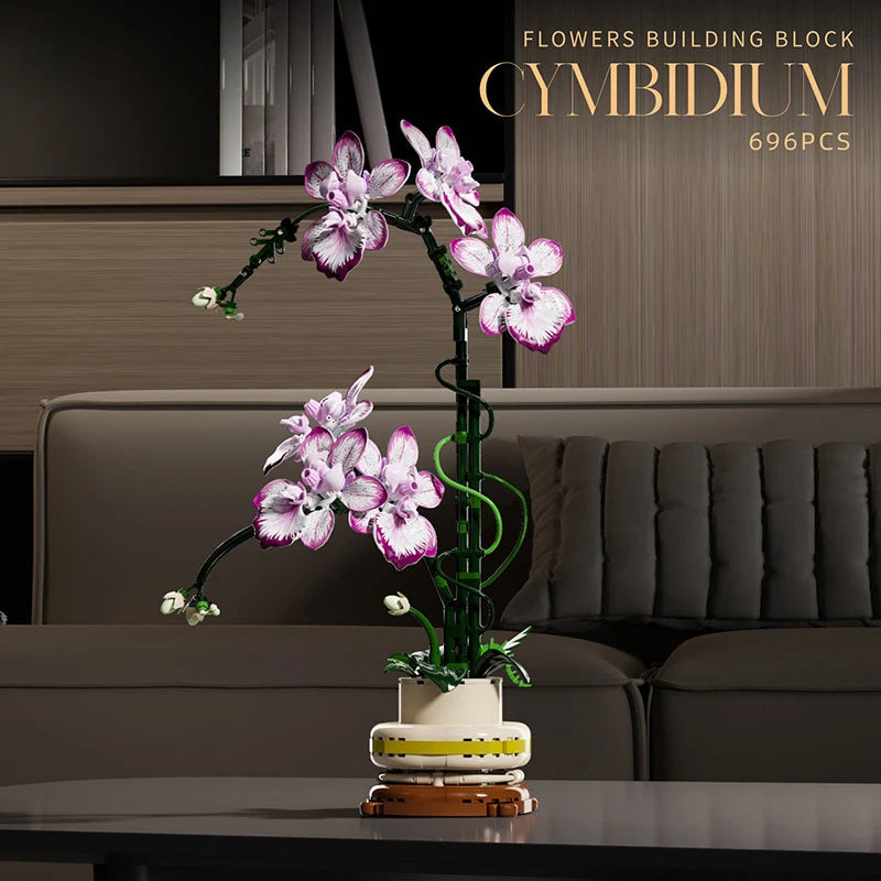 Orchid Building Blocks Flower Set