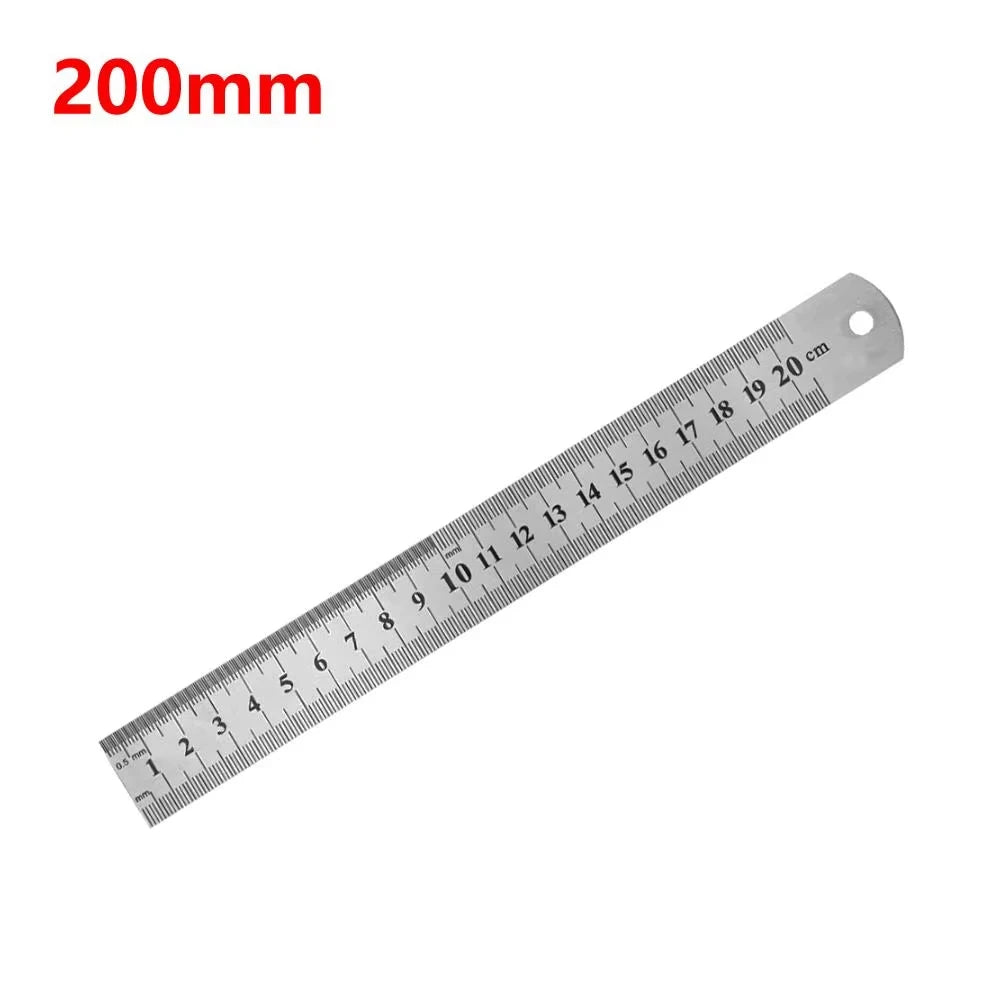 Stainless Steel Metal Straight Ruler Precision Double Sided Precision Measuring Tools Scale Metric Ruler Accessories Hand Tools