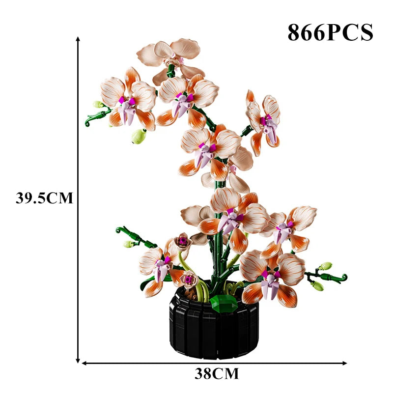 Orchid Building Blocks Flower Set
