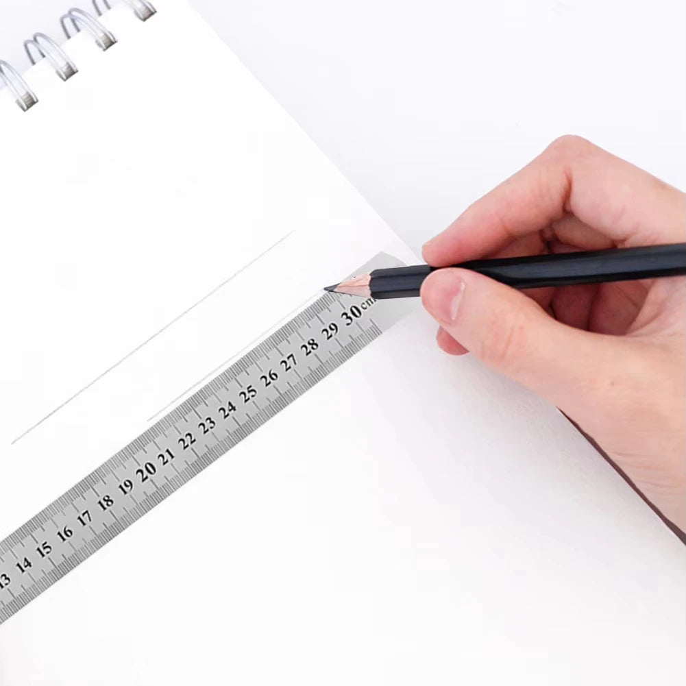 Stainless Steel Metal Straight Ruler Precision Double Sided Precision Measuring Tools Scale Metric Ruler Accessories Hand Tools
