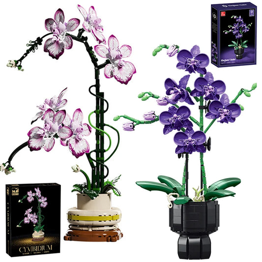 Orchid Building Blocks Flower Set