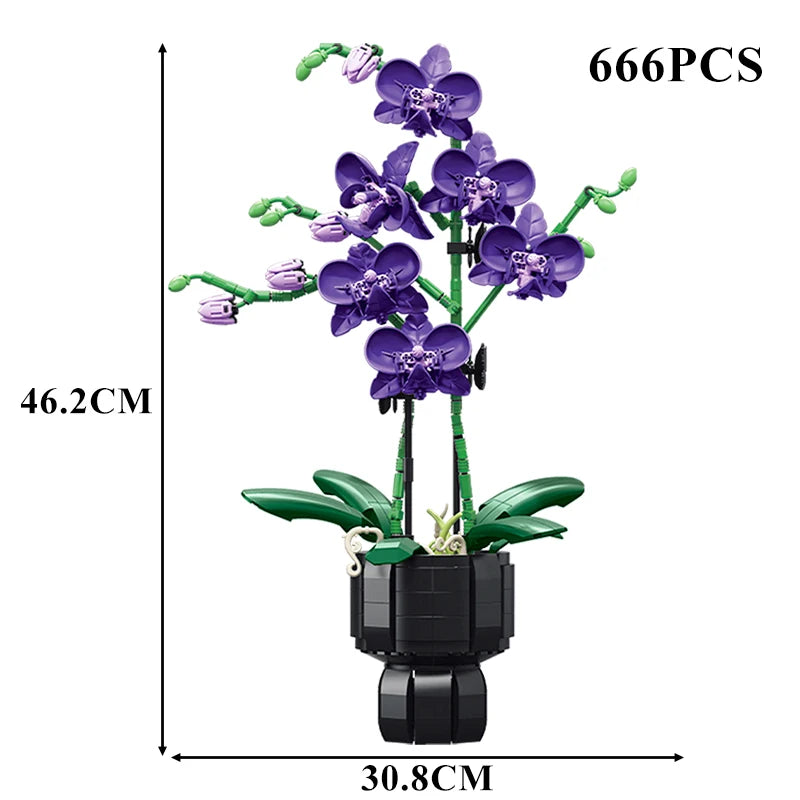 Orchid Building Blocks Flower Set