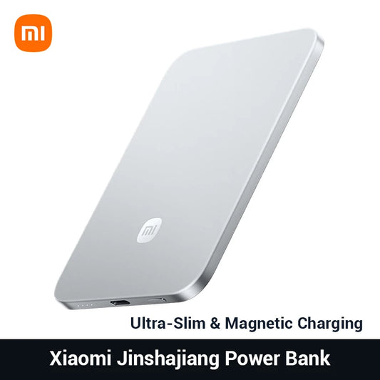 Xiaomi Jinshajiang Power Bank 5000mAh 22.5W MAX MDY-20-EB Qi Wireless Charge Ultra-thin Portable Battery For iPhone 17 Xiaomi 17