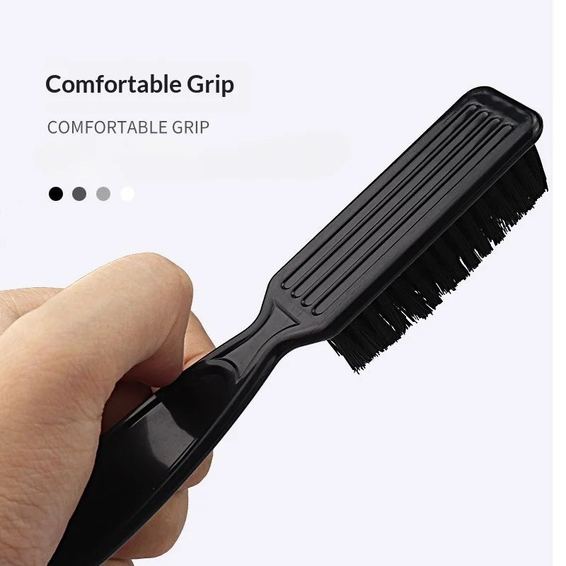 Professional Soft Hair Cleaning Brush Electroplating Barber Handle Retro Neck Duster for Salon Hairdressing Styling Accessories