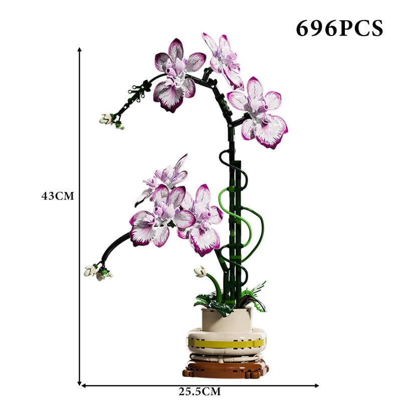 Orchid Building Blocks Flower Set