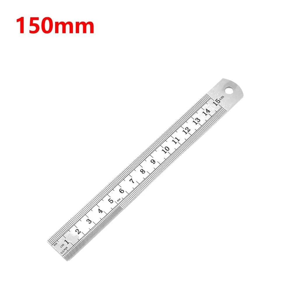 Stainless Steel Metal Straight Ruler Precision Double Sided Precision Measuring Tools Scale Metric Ruler Accessories Hand Tools