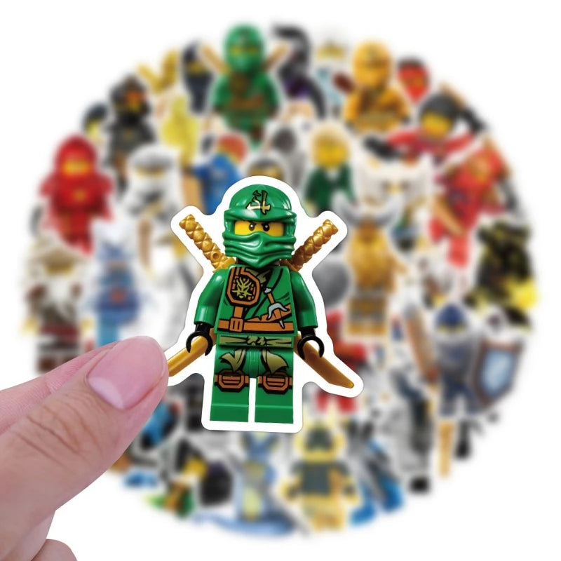 60pc/Lot  Not Repeating The New Ninja Waterproof Stickers Party Decoration Kids Favor