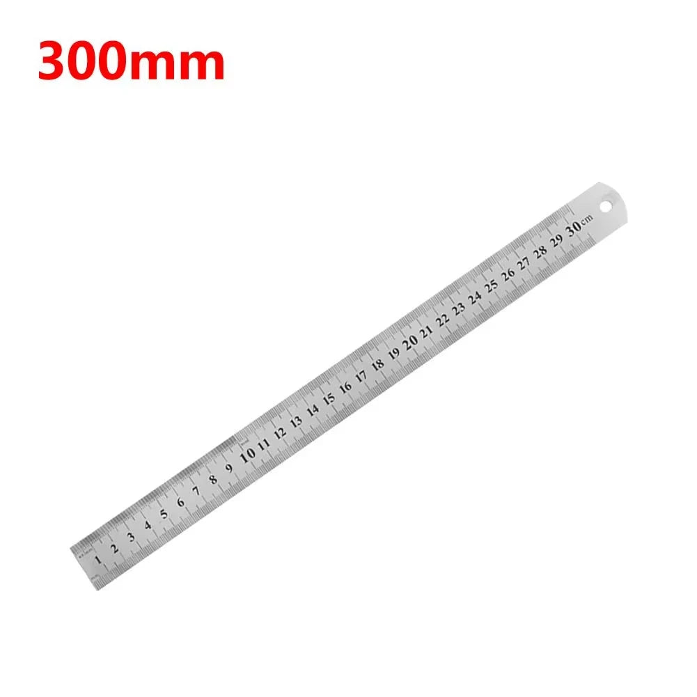 Stainless Steel Metal Straight Ruler Precision Double Sided Precision Measuring Tools Scale Metric Ruler Accessories Hand Tools